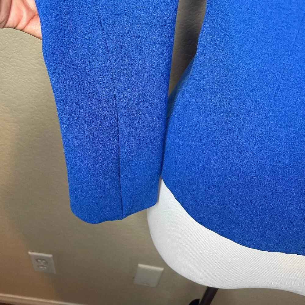 Forever 21 Royal Blue Studded Shoulder Open Front Blazer Small